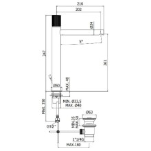 Смеситель для раковины с донным клапаном Paffoni Jo JO085NO