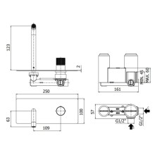 Смеситель для раковины без донного клапана Paffoni Jo JO104CR