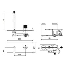 Смеситель для раковины без донного клапана Paffoni Jo JO104NO