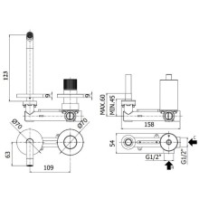 Смеситель для раковины без донного клапана Paffoni Jo JO104NO70