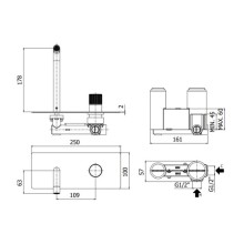 Смеситель для раковины без донного клапана Paffoni Jo JO105CR