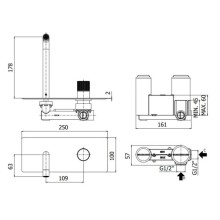 Смеситель для раковины без донного клапана Paffoni Jo JO105NO