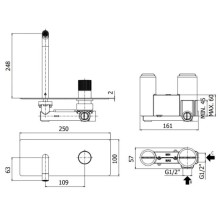 Смеситель для раковины без донного клапана Paffoni Jo JO106CR