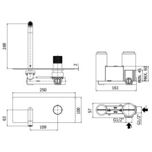 Смеситель для раковины без донного клапана Paffoni Jo JO106NO