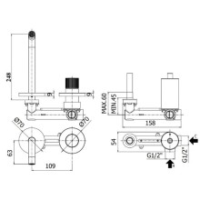 Смеситель для раковины без донного клапана Paffoni Jo JO106CR70
