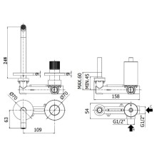Смеситель для раковины без донного клапана Paffoni Jo JO106NO70