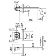 Смеситель для раковины без донного клапана Paffoni Joker JK006CR70