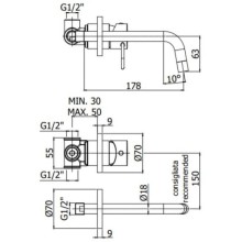 Смеситель для раковины без донного клапана Paffoni Joker JK006NO70