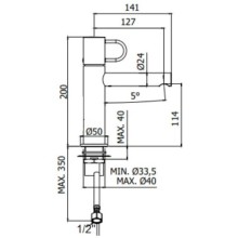 Смеситель для раковины без донного клапана Paffoni Joker JK071NO