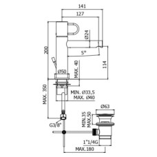 Смеситель для раковины с донным клапаном Paffoni Joker JK071KCR