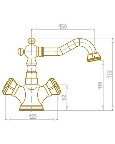 Смеситель для раковины Bronze de Luxe Royal 10218 Бронза