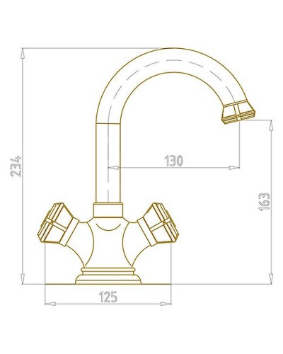 Смеситель для раковины Bronze de Luxe Royal 21981 Бронза