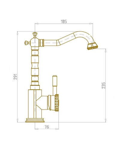 Смеситель для раковины Bronze de Luxe Windsor 10107 Бронза