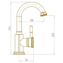 Смеситель для раковины Bronze de Luxe Windsor 10127 Бронза