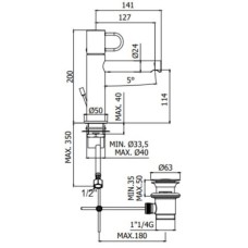 Смеситель для раковины с донным клапаном Paffoni Joker JK075NO