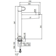 Смеситель для раковины без донного клапана Paffoni Joker JK081CR