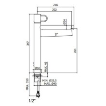 Смеситель для раковины без донного клапана Paffoni Joker JK081NO
