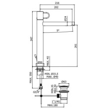 Смеситель для раковины с донным клапаном Paffoni Joker JK081KCR