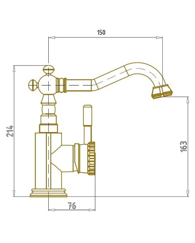 Смеситель для раковины Bronze de Luxe Windsor 21788 Бронза