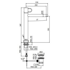 Смеситель для раковины с донным клапаном Paffoni Joker JK085CR