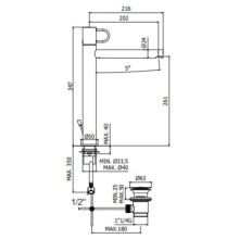 Смеситель для раковины с донным клапаном Paffoni Joker JK085NO