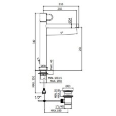 Смеситель для раковины с донным клапаном Paffoni Joker JK085NO