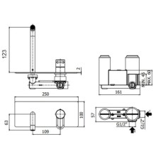 Смеситель для раковины без донного клапана Paffoni Joker JK104CR