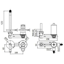 Смеситель для раковины без донного клапана Paffoni Joker JK104CR70