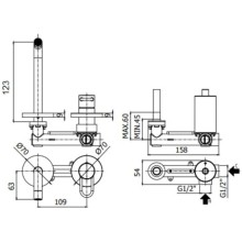 Смеситель для раковины без донного клапана Paffoni Joker JK104NO70