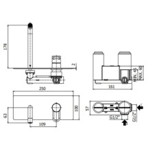 Смеситель для раковины без донного клапана Paffoni Joker JK105CR