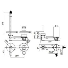 Смеситель для раковины без донного клапана Paffoni Joker JK105NO70