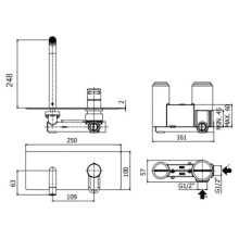 Смеситель для раковины без донного клапана Paffoni Joker JK106CR