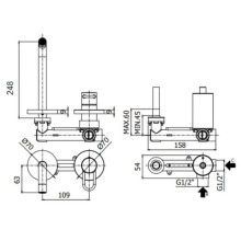 Смеситель для раковины без донного клапана Paffoni Joker JK106CR70