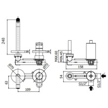 Смеситель для раковины без донного клапана Paffoni Joker JK106NO70