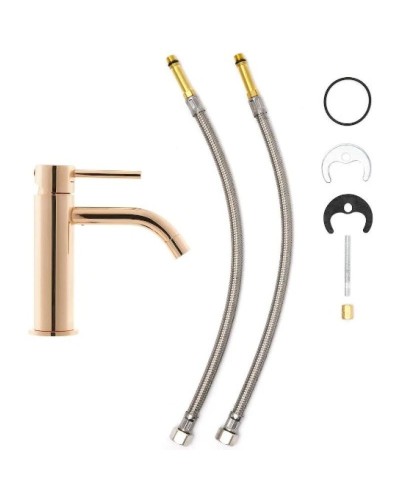 Смеситель для раковины без донного клапана Paffoni Light LIG071ROSE