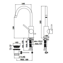 Смеситель для раковины с донным клапаном Paffoni Light LIG077CR