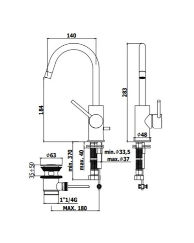 Смеситель для раковины с донным клапаном Paffoni Light LIG077CR