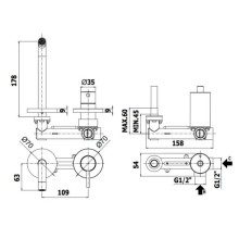 Смеситель для раковины без донного клапана Paffoni Light LIG105BO