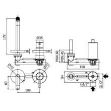Смеситель для раковины без донного клапана Paffoni Light LIG105NKN70