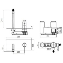 Смеситель для раковины без донного клапана Paffoni Light LIG106CR