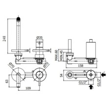 Смеситель для раковины без донного клапана Paffoni Light LIG106HGSP70