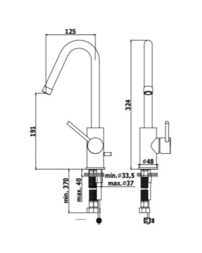 Смеситель для раковины без донного клапана Paffoni Light LIG978CR
