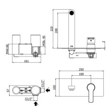 Смеситель для раковины без донного клапана Paffoni Red RED105CR