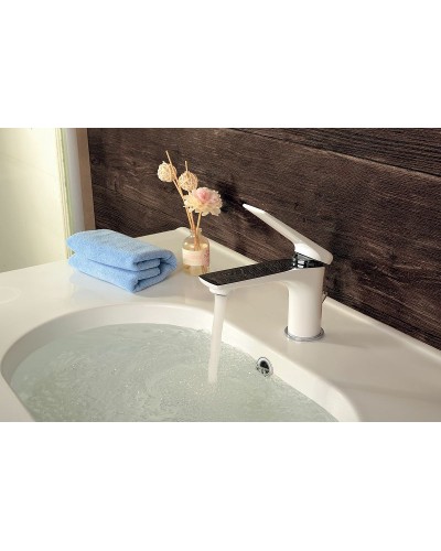 Смеситель для раковины Lemark Allegro LM5906CW Хром Белый