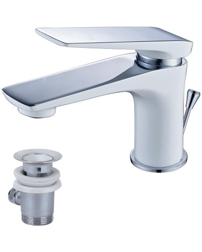 Смеситель для раковины Lemark Allegro LM5906CW Хром Белый