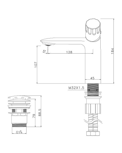 Смеситель для раковины Lemark Wing LM5306C Хром