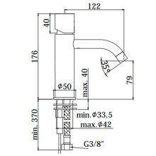 Смеситель для раковины без донного клапана Paffoni Light LIGX071CR