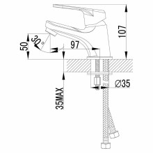 Смеситель для раковины Lemark Luna LM4156C Хром