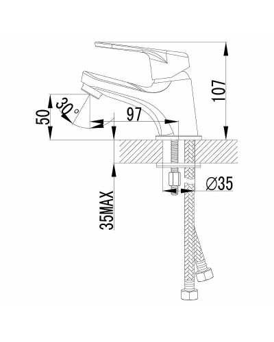 Смеситель для раковины Lemark Luna LM4156C Хром