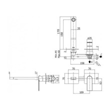 Смеситель для раковины без донного клапана Paffoni Rock RO104CR